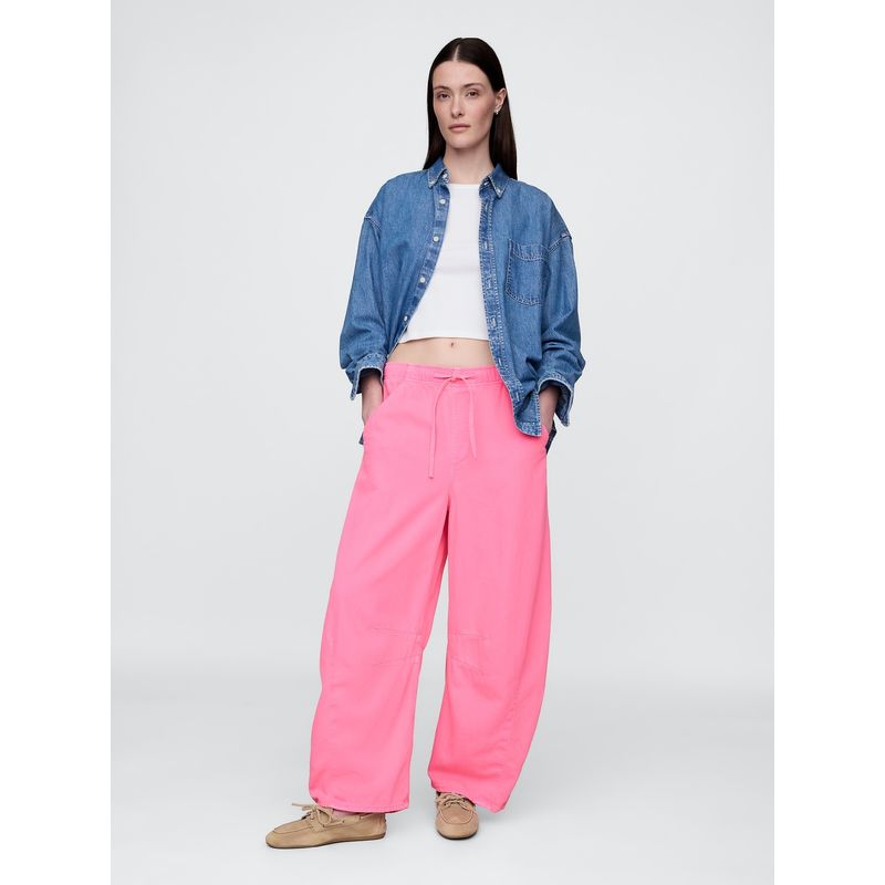 GAP - Pantalón Mujer Horseshoe Easy Rosado Gap