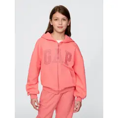 GAP - Polerón Niña Logo Vintage Con Cierre Rosado