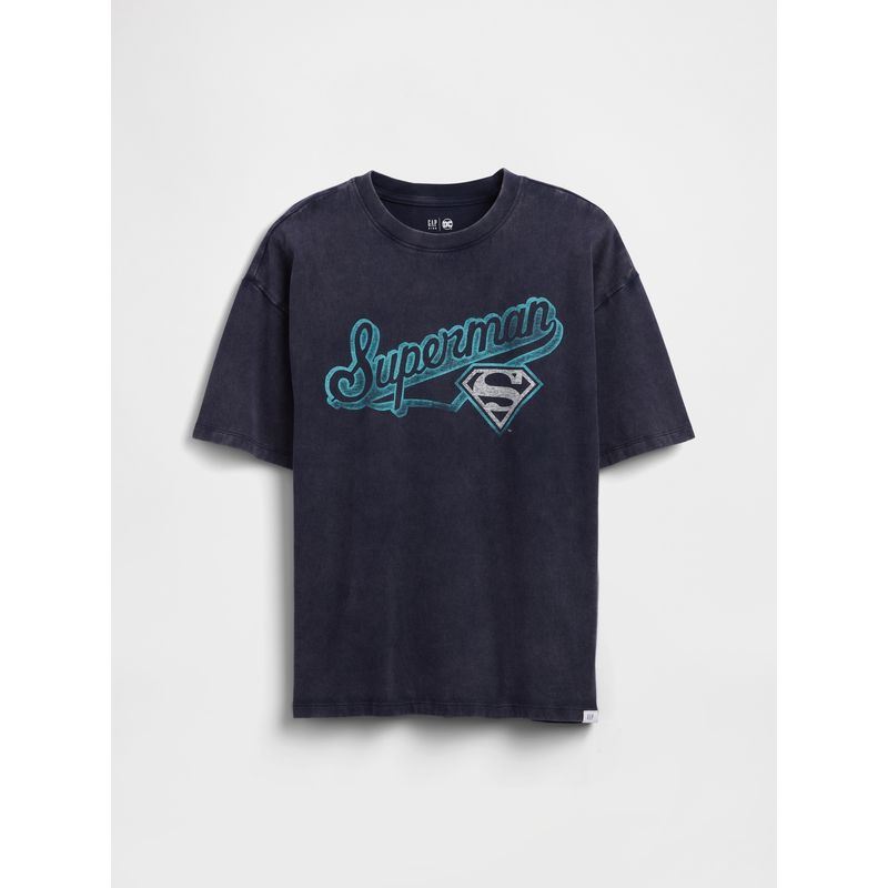 GAP - Polera Niño Superman Manga Corta Azul Gap