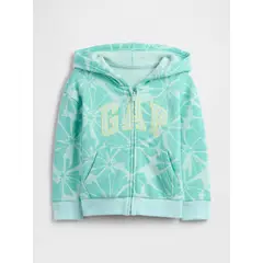 GAP - Polerón Toddler Niña Logo Print Con Cierre Verde