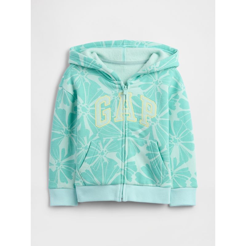GAP - Polerón Toddler Niña Logo Print Con Cierre Verde Gap