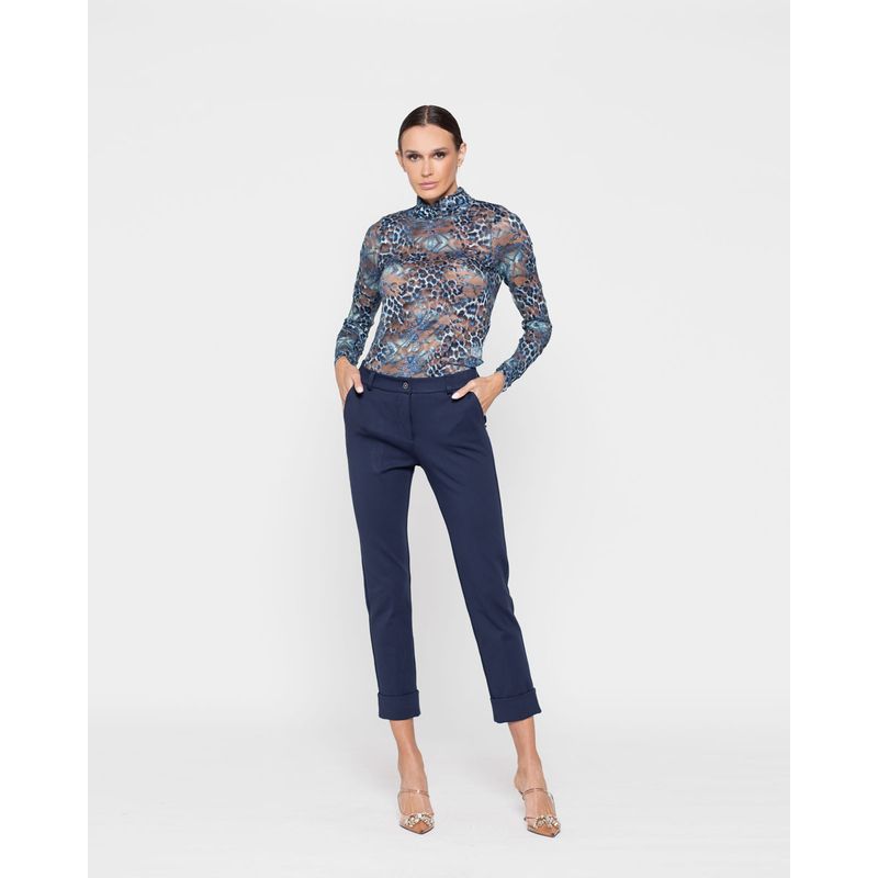 LUDOVICA - Polera Mujer Orquidea Azul Ludovica