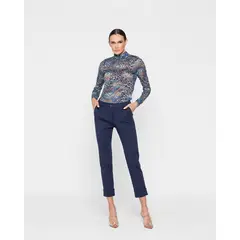 LUDOVICA - Polera Mujer Orquidea Azul
