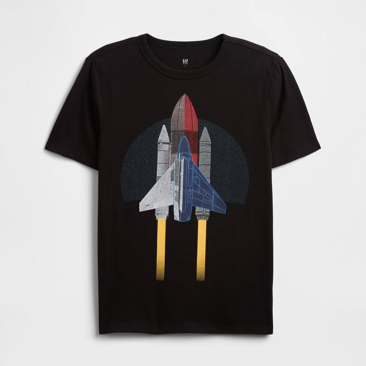 GAP - Polera Niño Rocket Manga Corta Negro Gap