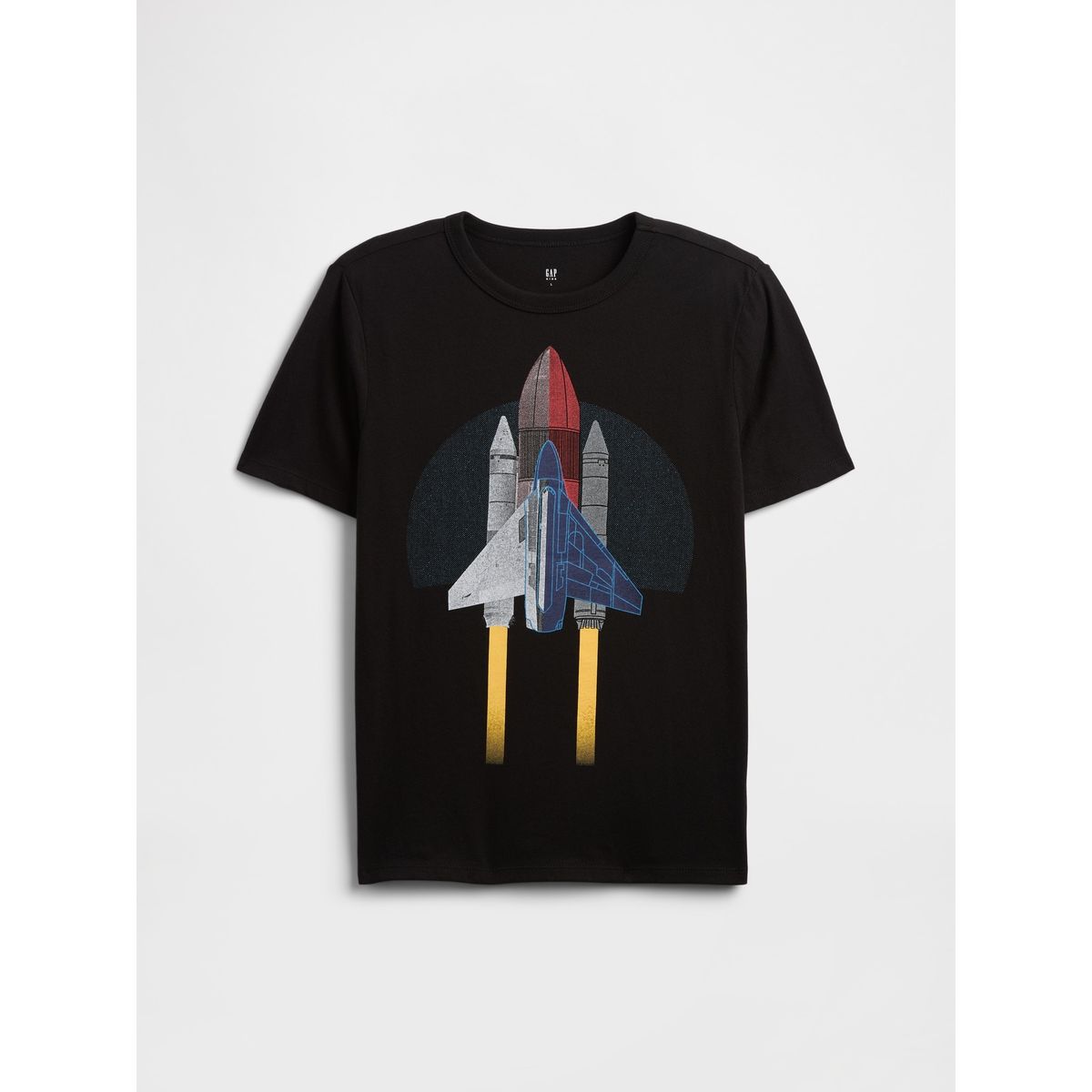 GAP - Polera Niño Rocket Manga Corta Negro Gap
