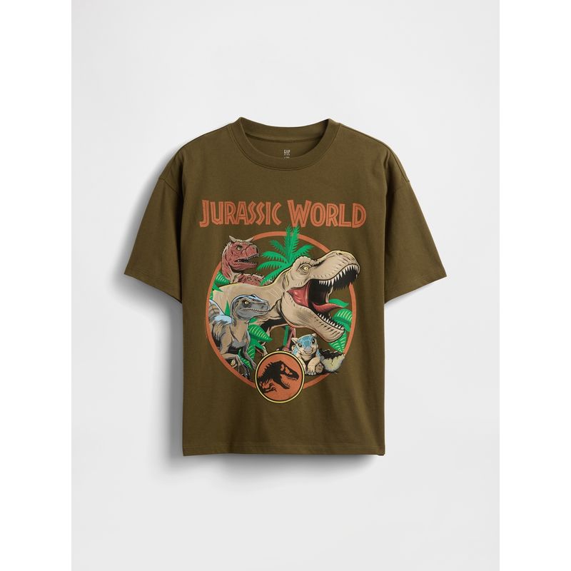 GAP - Polera Niño Gráfica Licencia Manga Corta Verde Gap