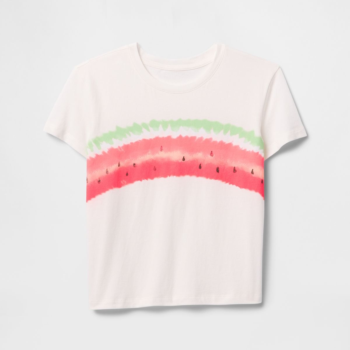 GAP - Polera Niña Gap Watermelon Manga Corta Blanco