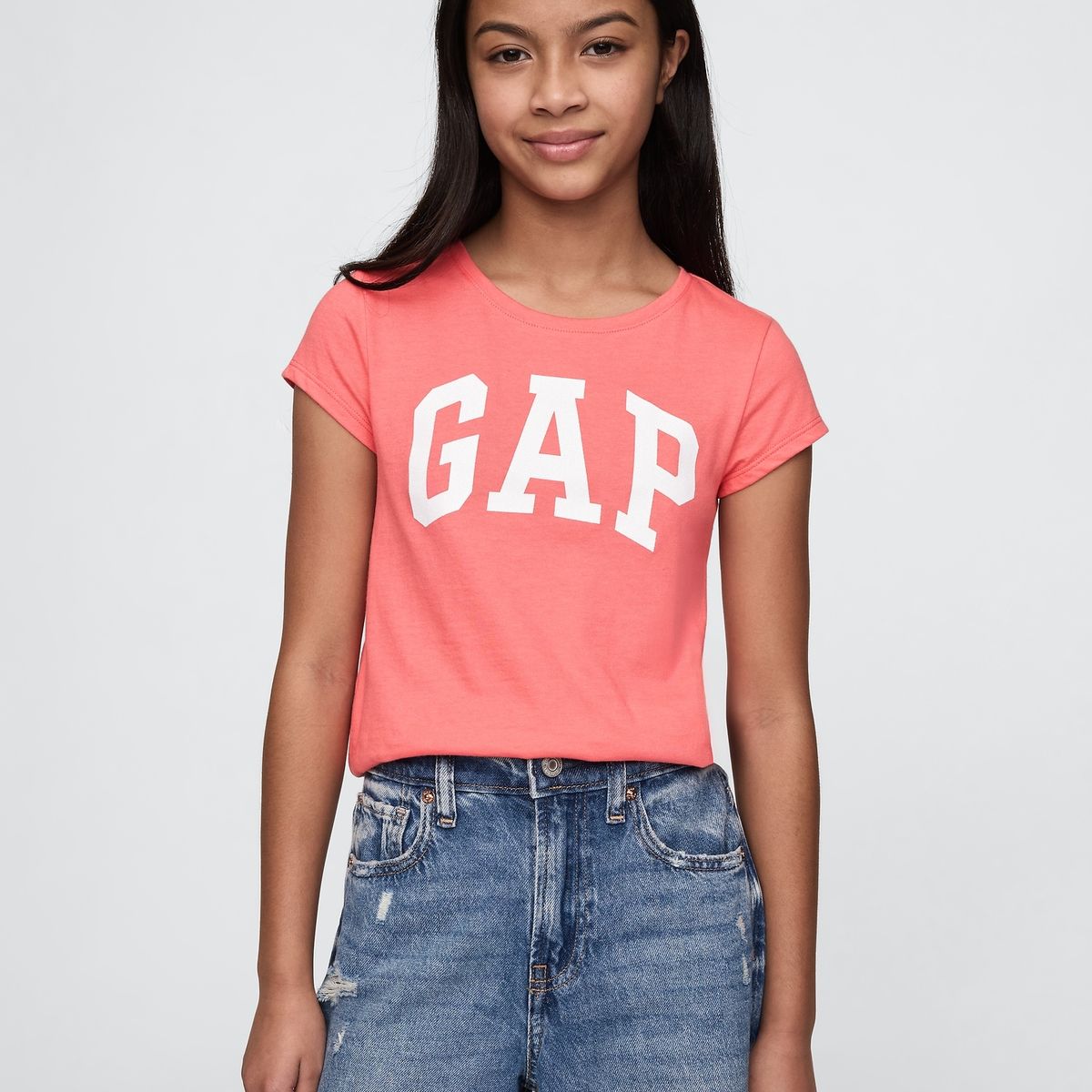 GAP - Polera Niña Logo Value Manga Corta Rosado Gap