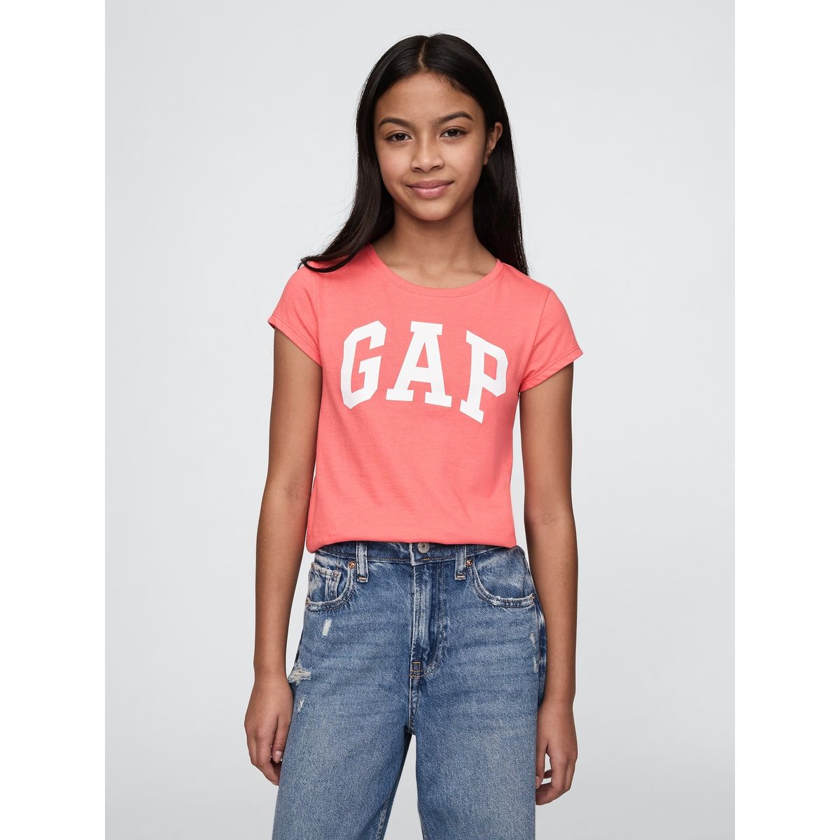 GAP - Polera Niña Logo Value Manga Corta Rosado Gap