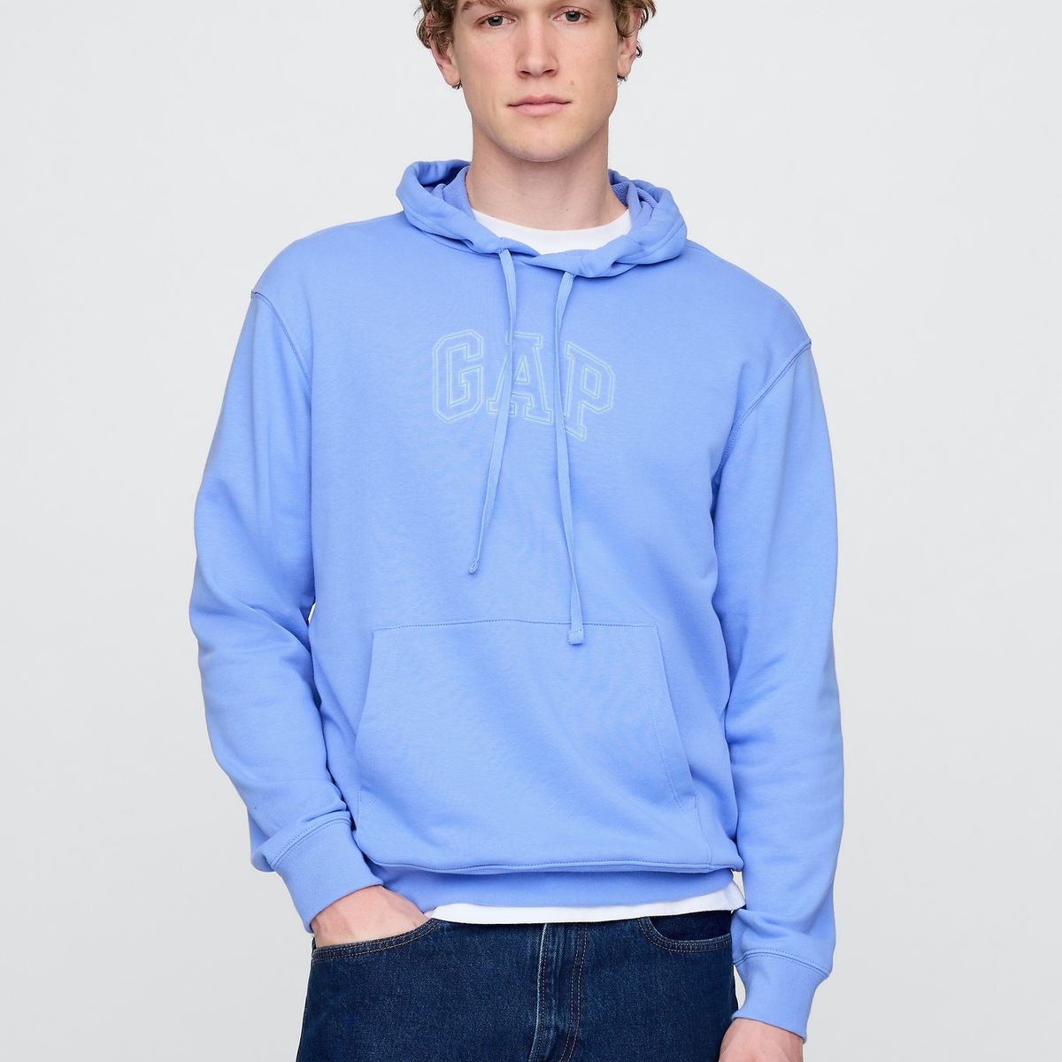 GAP - Polerón Hombre Logo Sin Cierre Azul Gap