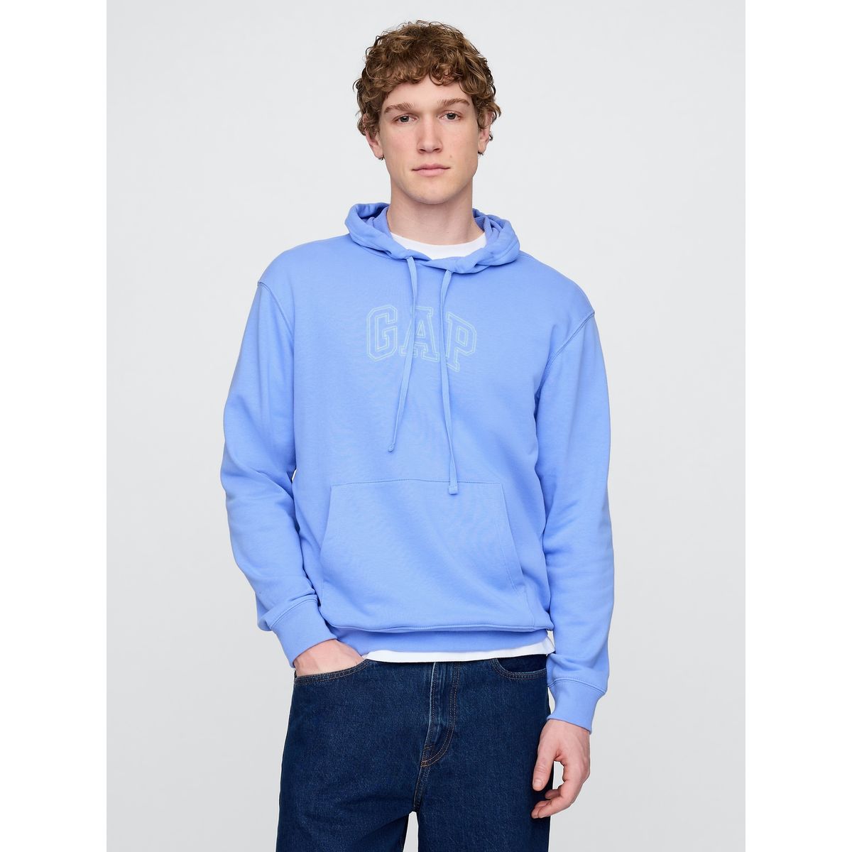 GAP - Polerón Hombre Logo Sin Cierre Azul Gap