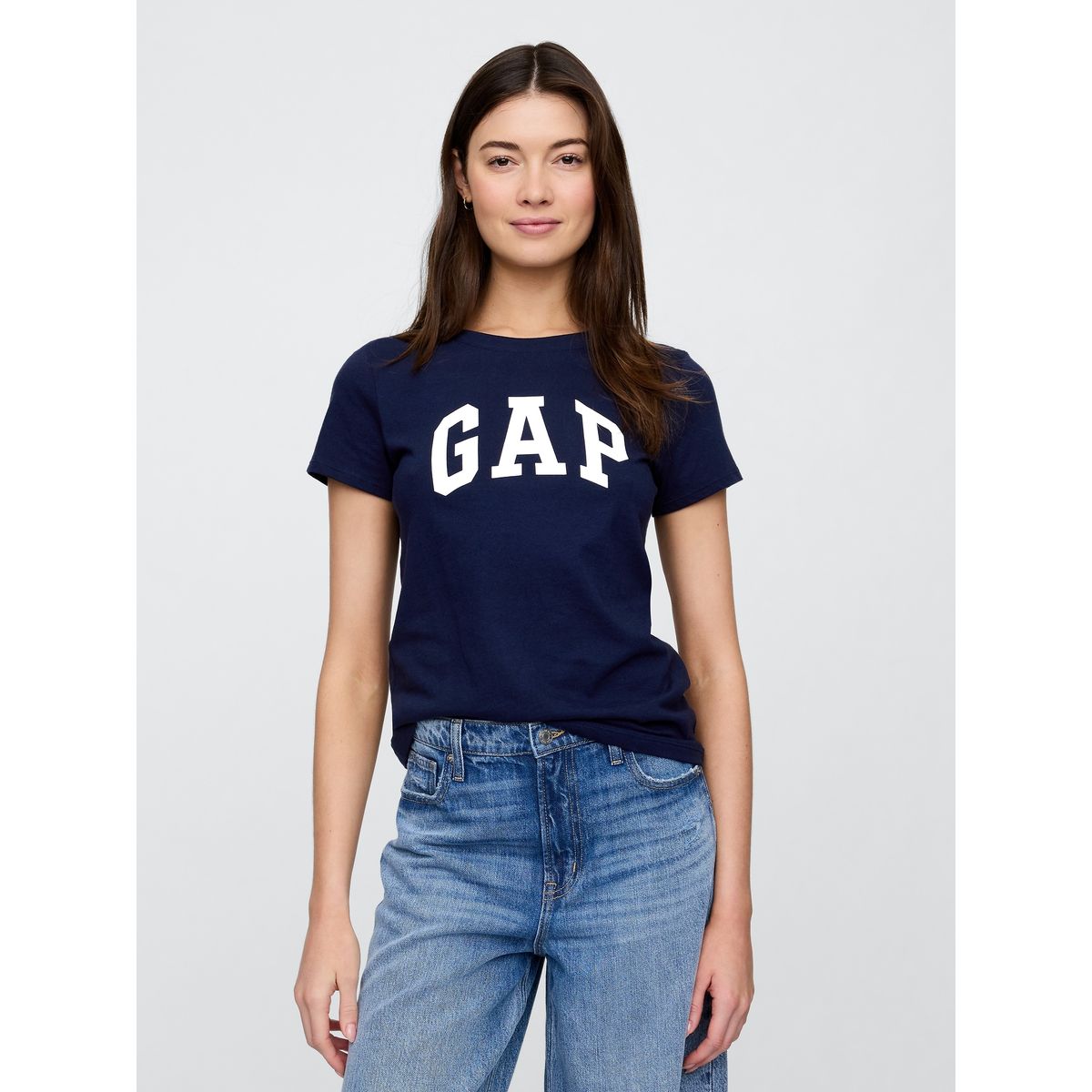 GAP - Pack 2 Poleras Mujer Gap Logo Manga Corta Azul Marino