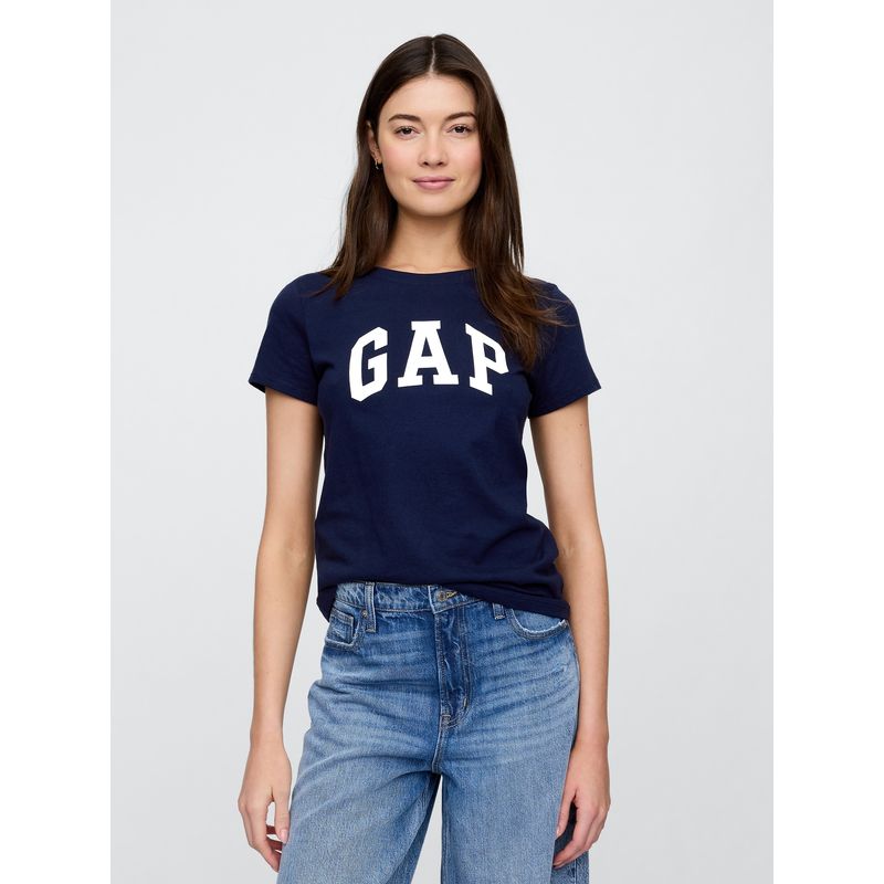 GAP - Pack 2 Poleras Mujer Logo Manga Corta Azul Marino Gap