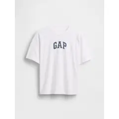GAP - Polera Niño Logo Original Manga Corta Blanco