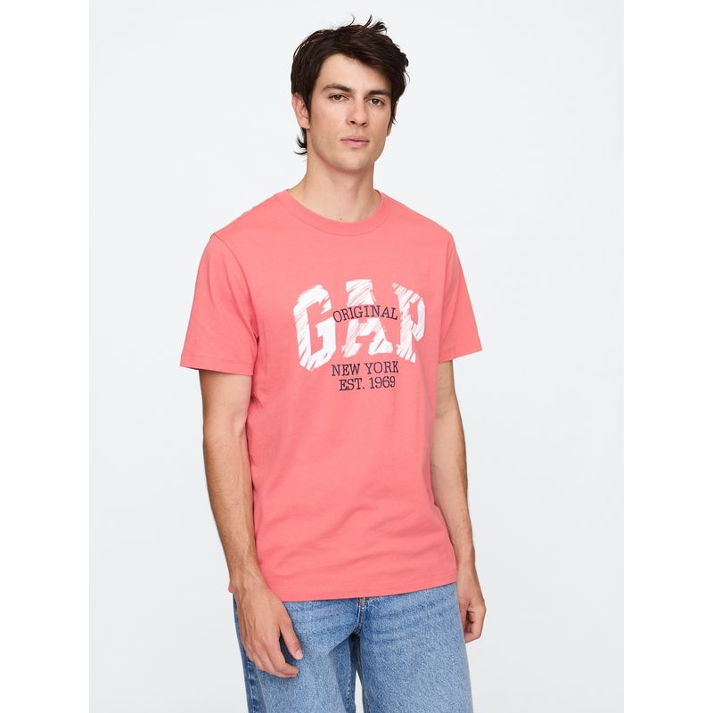 GAP - Polera Hombre New York Original Manga Corta Rosado Gap