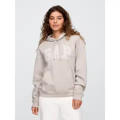 GAP - Polerón Mujer Logo Lace Sin Cierre Gris