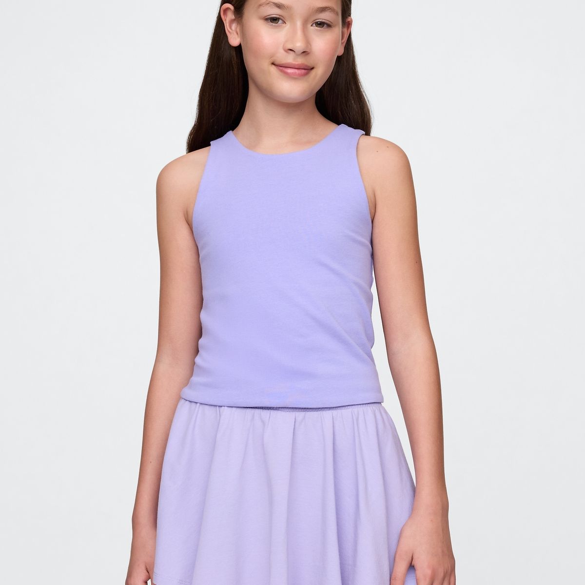 GAP - Polera Niña Shrunken Sin Manga Morado Gap