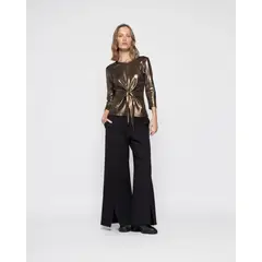 LUDOVICA - Polera Mujer Azucena Dorado