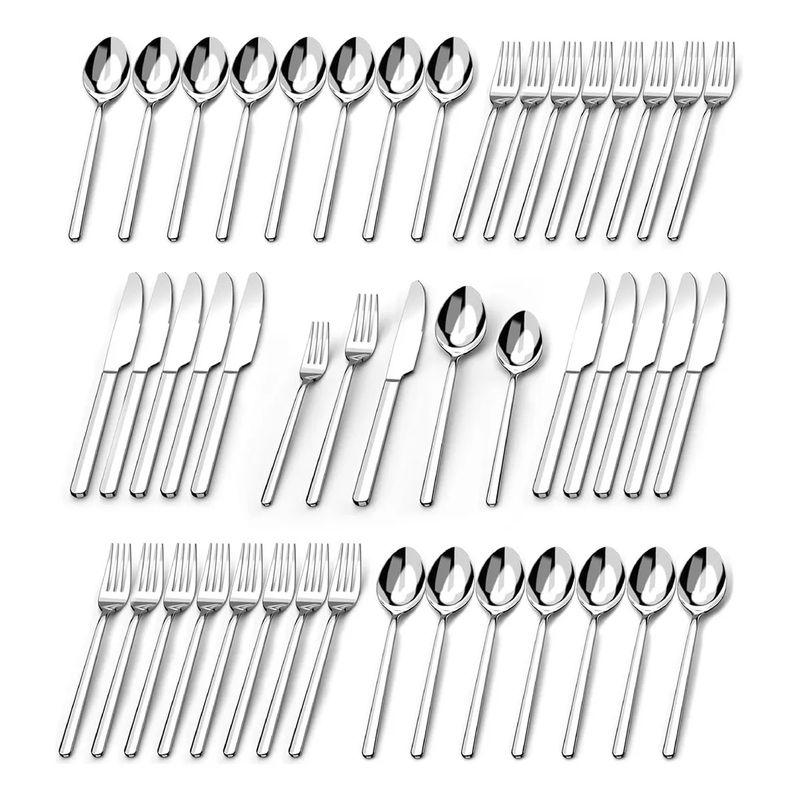 GENERICO - Juego De Cubiertos Cuchilleria 60 Piezas Acero Inoxidable Plateado