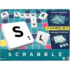 MATTEL - Scrabble Juego De Mesa 2 En 1 Colaborativo