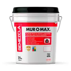 HENKEL - BEMEZCLA MUROMAX 25KG W - Aislación Térmica Oscuro Tineta 25Kg