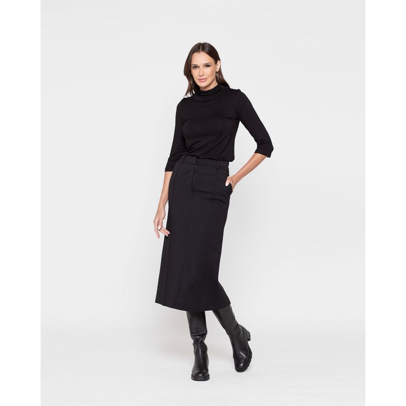 LUDOVICA - Polera Mujer Begoña Negro Ludovica