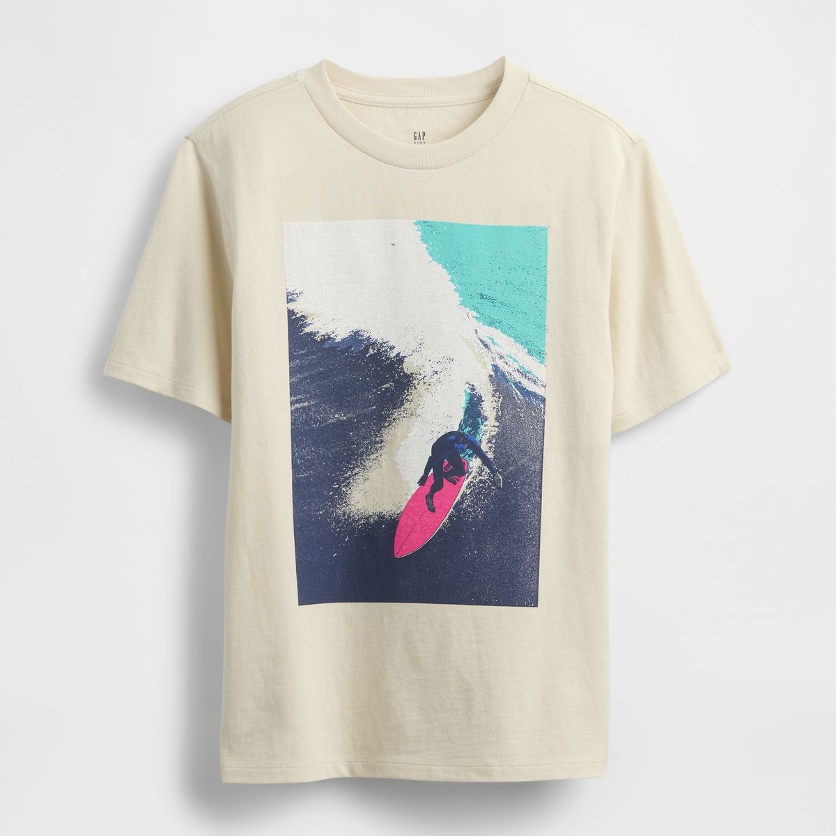 GAP - Polera Niño Surf Manga Corta Beige Gap