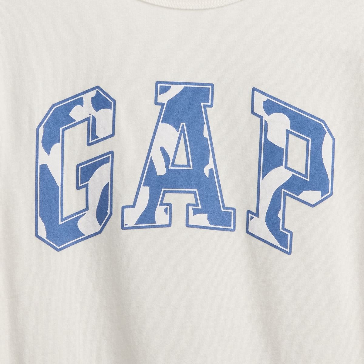 GAP - Polera Niño Logo Arch Camo Manga Corta Blanco Gap