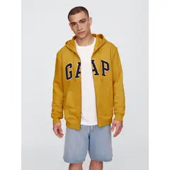 GAP - Polerón Hombre Logo Con Cierre Amarillo