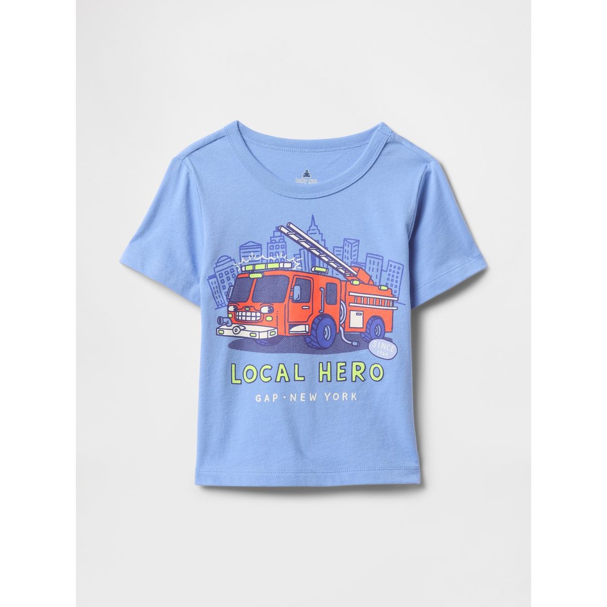 GAP - Polera Toddler Niño Local Hero Manga Corta Azul Gap