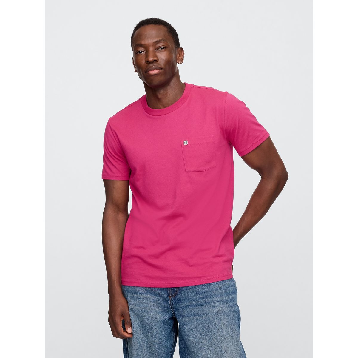 GAP - Polera Hombre Pocket V25 Manga Corta Rosado Gap