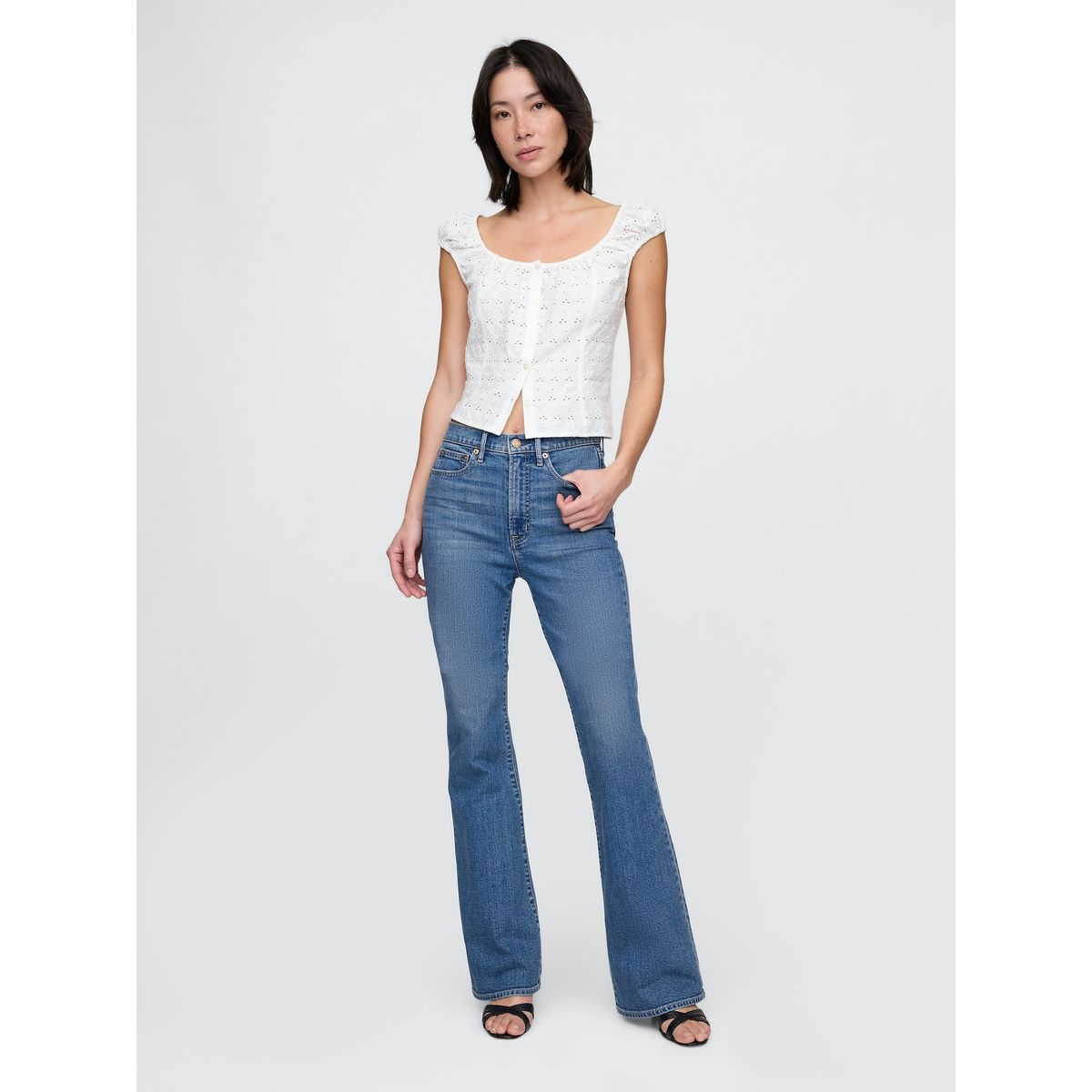 GAP - Jeans Mujer Flare 70S Azul Gap