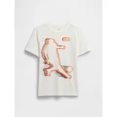 GAP - Polera Niño Football Manga Corta Blanco