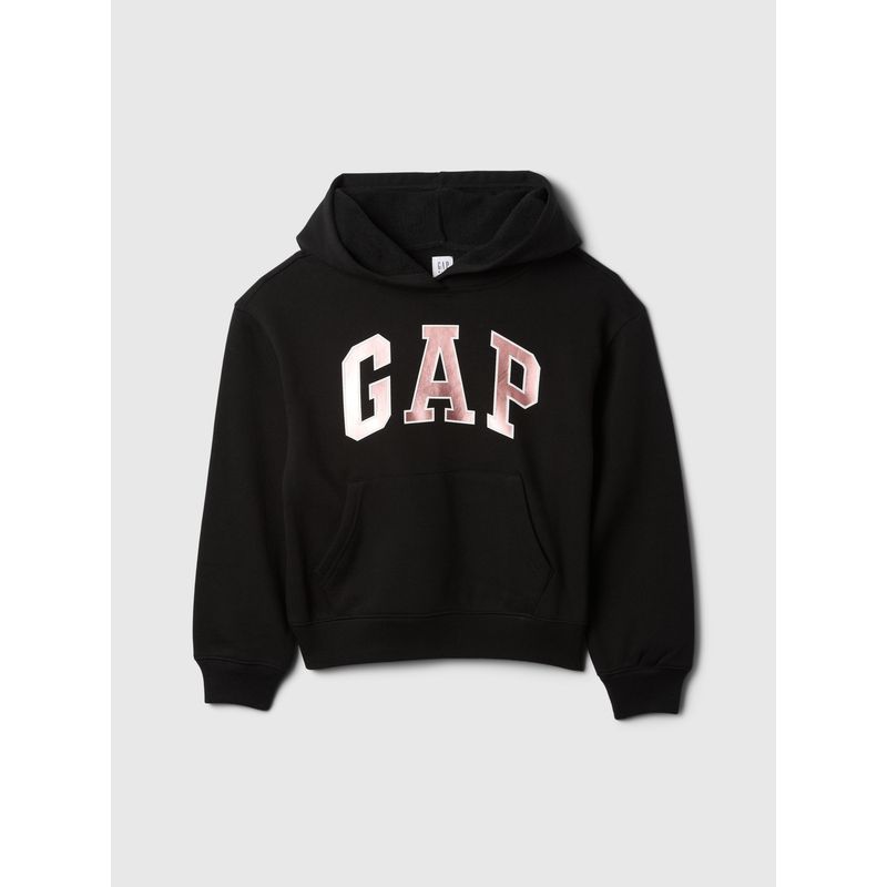 GAP - Polerón Niña Basic Heritage Sin Cierre Negro Gap