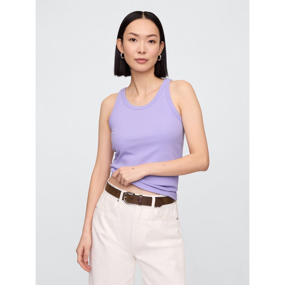 GAP - Polera Mujer High Neck Sin Manga Morado Gap