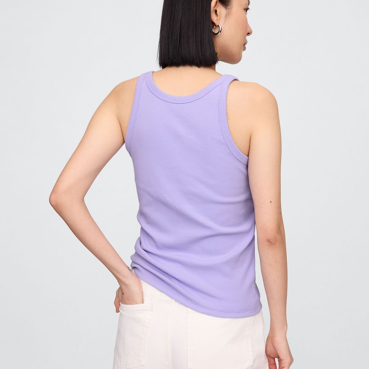 GAP - Polera Mujer High Neck Sin Manga Morado Gap