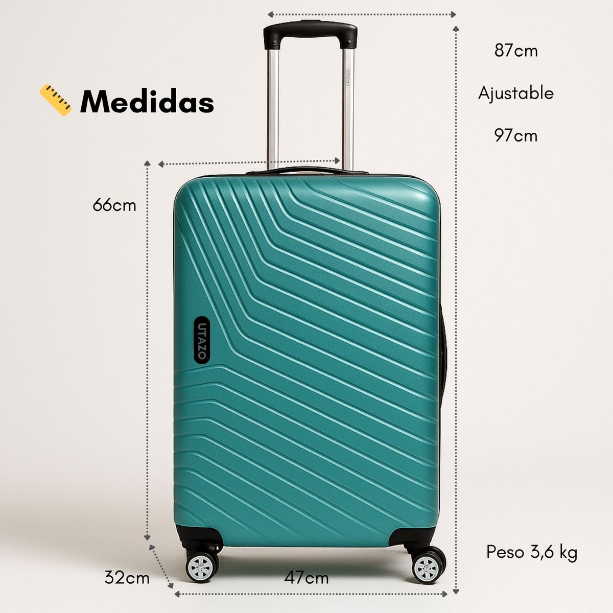 GENERICO - Maleta Viaje Utazo De 23 Kg Equipaje Avión Viajes Bodega