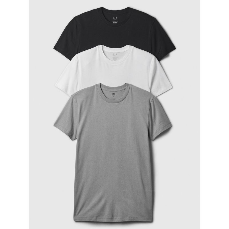 GAP - Pack 3 Poleras Hombre Crewneck Manga Corta Multicolor Gap