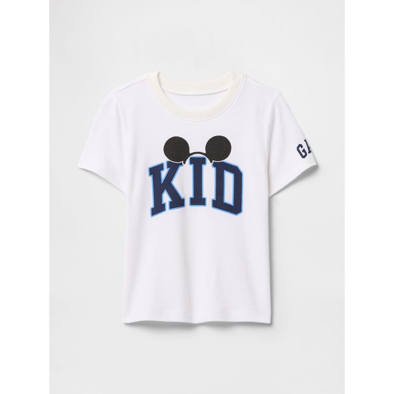 GAP - Polera Toddler Niño Disney Logo Manga Corta Blanco Gap