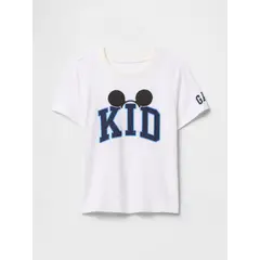GAP - Polera Toddler Niño Disney Logo Manga Corta Blanco