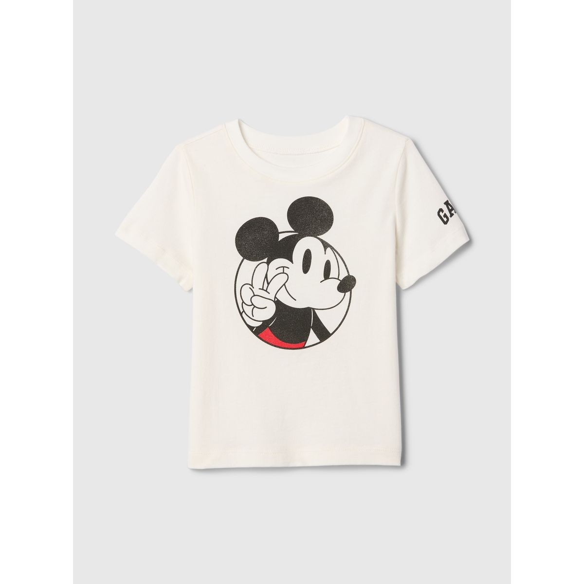 GAP - Polera Toddler Niño Mickey Manga Corta Blanco Gap
