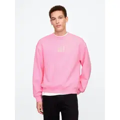 GAP - Polerón Hombre Logo Crew Sin Cierre Rosado