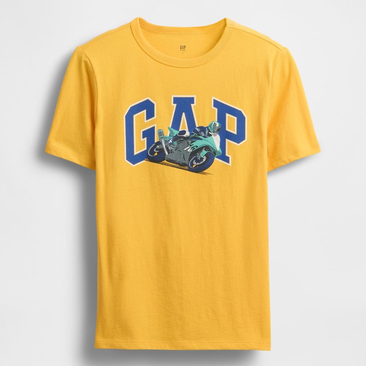 GAP - Polera Niño Logo Motorcycle Manga Corta Amarillo Gap