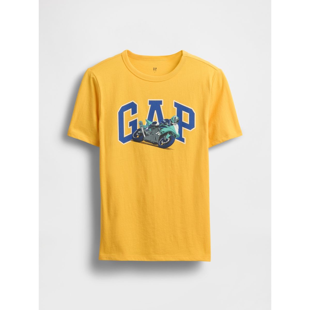 GAP - Polera Niño Logo Motorcycle Manga Corta Amarillo Gap