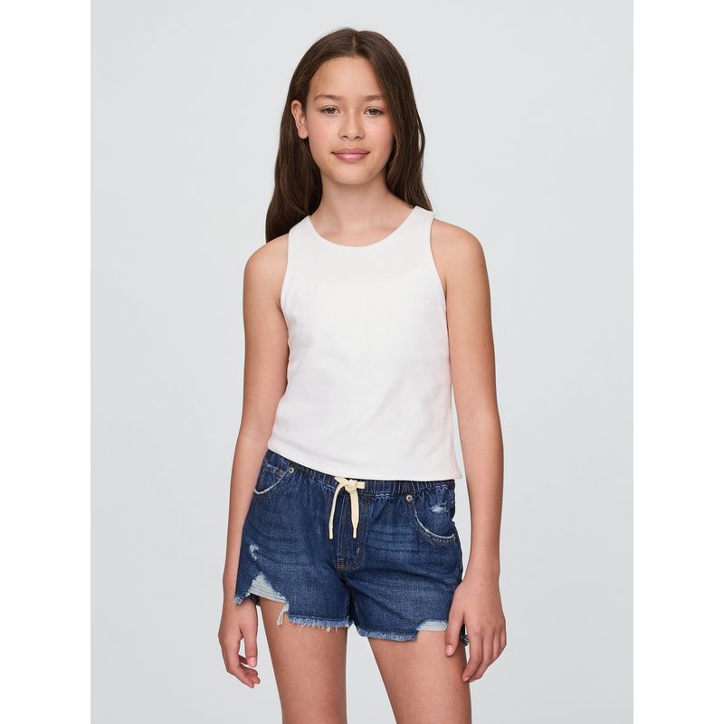 GAP - Polera Niña Shrunken Sin Manga Blanco Gap