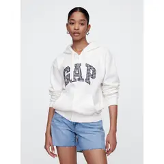 GAP - Polerón Mujer Logo Plaid Con Cierre Azul