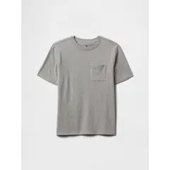 GAP - Polera Niño Pocket Original Manga Corta Gris