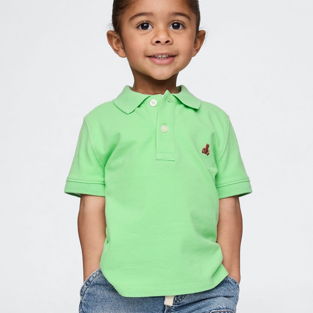 GAP - Polera Toddler Niño Gap Pique Manga Corta Verde