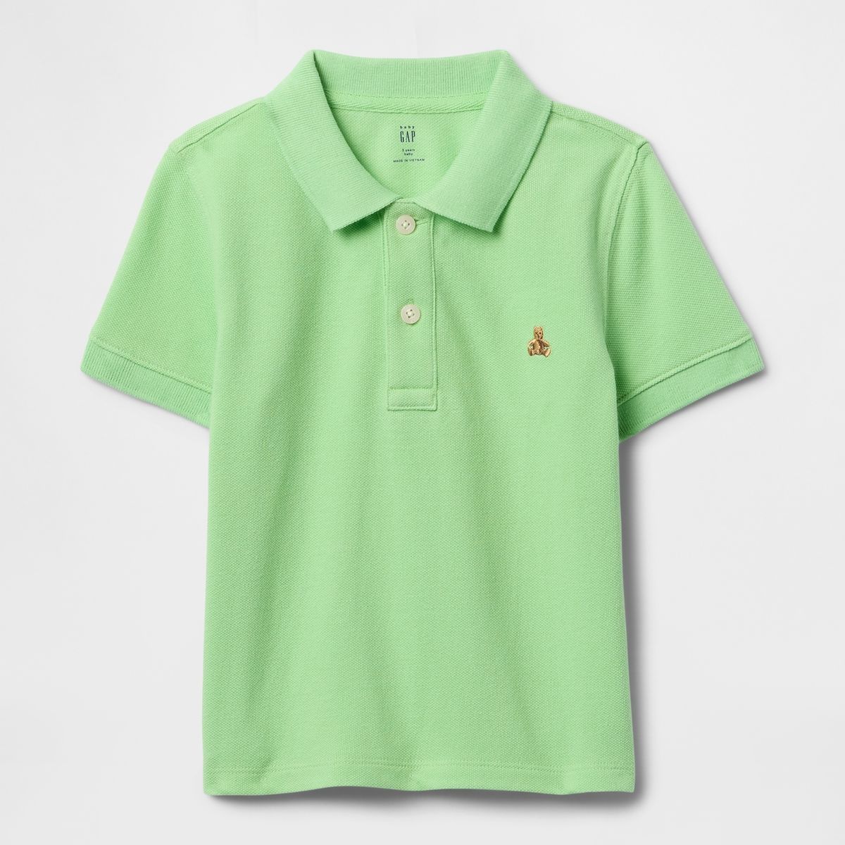 GAP - Polera Toddler Niño Gap Pique Manga Corta Verde