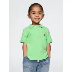 GAP - Polera Toddler Niño Pique Manga Corta Verde